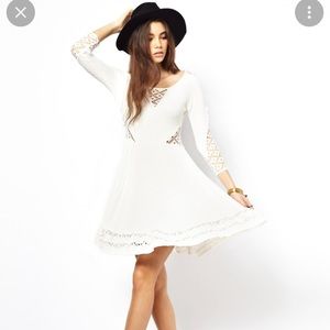 Free People Dress in Lace with Cut Outs